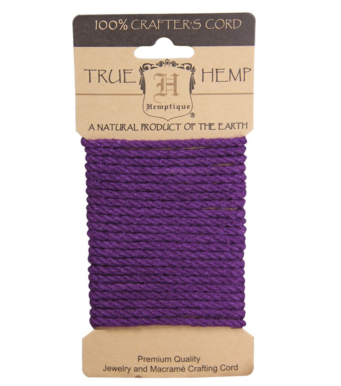 Hemptique 4mm Twisted Hemp Rope Cards Eco Friendly Sustainable Naturally Grown Jewelry Bracelet Making Paper Crafting Scrapbooking Bookbinding Mixed Media Crocheting Macrame Seasonal Holiday Gift Wrapping Outdoor Gardening